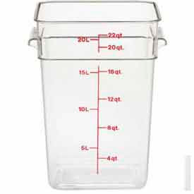 Camsquare Food Container with Handle, 11-1/4"L x 12-1/4"W x 15-3/4"H, Clear