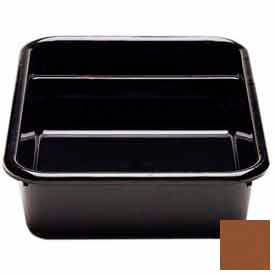 2 Compartments, 15-5/8"L X 20-1/2"W X 4-7/8"H, Hi-Gloss Plastic, Dark Brown