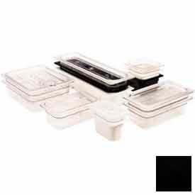 Plastic Food Pan, 20-7/8"L x 12-3/4"W x 6"H, Black