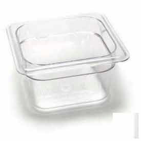 1/6 Size Food Pan, 4" Deep, Clear, NSF Compliant