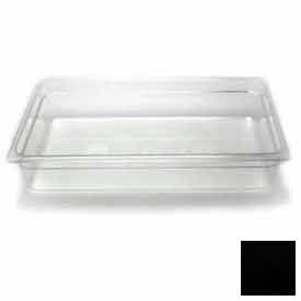 Plastic Food Pan, 20-7/8"L x 12-3/4"W x 4"H, Black