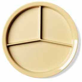 Heat Keeper Base, 3-Compartment, 9-1/2", Narrow Rim, Beige