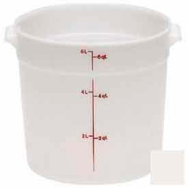 Round Storage Container, 9-15/16" Dia. x 7-15/16"H, White