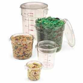Round Storage Container, 9-15/16" Dia. x 7-15/16"H, Translucent
