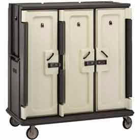 Meal Delivery Cart Tall Profile, 3 Doors, 60 x 29-1/4 x 63-5/8, Green