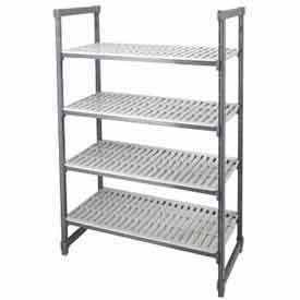 Camshelving Elements Starter Unit, 18"D x 42"W x 64"H, 4 Shelf, Brushed Graphite