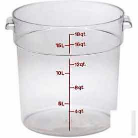 Round Storage Container, 14-7/8" Dia. x 12"H, Clear