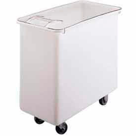 Mobile Ingredient Bin W/ Lid, 29-1/2"L x 15.25"W x 9"H, White