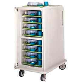 Meal Delivery Cart Tall, 1 Door, 28 x 36-1/2 x 58-1/8, Granite Sand