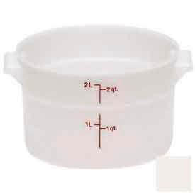 Round Storage Container, 8-3/16" Dia. x 4-3/16"H, White