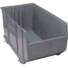 Plastic Mobile Rack Bin, 41-7/8"L x 19-7/8"W x 17-1/2"H, Gray