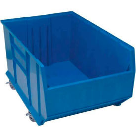 Plastic Mobile Rack Bin, 41-7/8"L x 23-7/8"W x 17-1/2"H, Blue