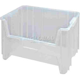Plastic Heavy Duty Giant Stackable Bin, 15-1/4"L x 19-7/8"W x 12-7/16"H, Clear