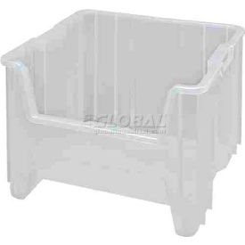 Plastic Heavy Duty Giant Stacking Bin, 17-1/2"L x 16-1/2"W x 12-1/2"H, Clear