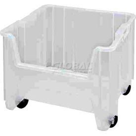 Plastic Mobile HD Giant Stacking Bin, 17-1/2"L x 16-1/2"W x 16"H, Clear