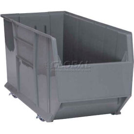 Plastic Mobile Rack Bin, 41-7/8"L x 16-1/2"W x 17-1/2"H, Gray