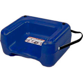 Booster Seat with Strap, Dual Heights, Extra Wide Base, Blue, 1-Pack