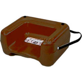 Booster Seat with Strap, Dual Heights, Extra Wide Base, Brown, 1-Pack