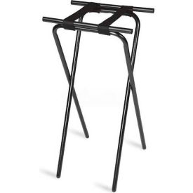 Tray Stand, 19" x 16" Top x 31" High, 2-1/4" Black Straps 1" Black Tubular Steel Frame