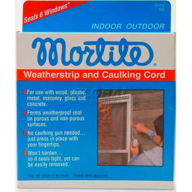 Mortite Weatherstrip And Caulking Cord, 90' L, Gray.