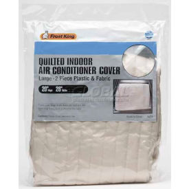 Large 2 Piece Quilted Indoor Air Conditioner Cover, 28"L x 4"W x 20"H, White