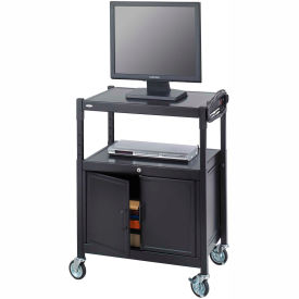 Steel Adjustable AV Cart With Cabinet