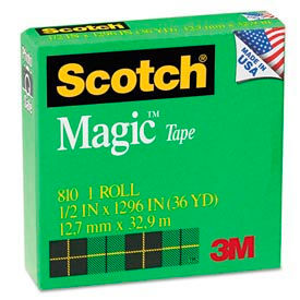 Magic Invisible Tape, 1/2" x 1296", 1" Core, 1 Roll