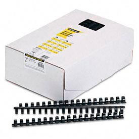 Plastic Combs - Round Back, 5/8", 120 Sheets, Black, 100/Pk