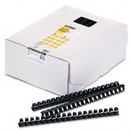 Plastic Combs - Round Back, 3/4", 150 Sheets, Black, 100/Pk
