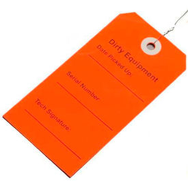 Dirty Equipment Tags, 2-5/16"L x 4-3/4"W, Red, 500/Pack