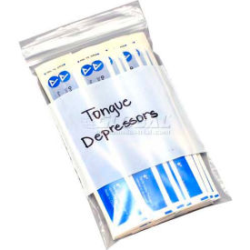 Clear Line Seal Top Reclosable Bags W/ Write On Block, 2-1/2"W x 3"L, 4 Mil, Clear, 1000/Pack