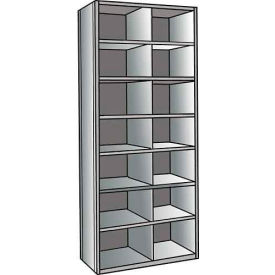 Hi-Tech Parts Bin Unit 36"W x 12"D x 87"H Gray Starter 14 Bins