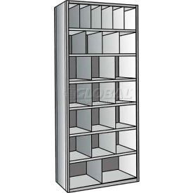 Hi-Tech Parts Bin Unit 36"W x 18"D x 87"H Gray Add-on 24 Bins