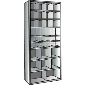 Hallowell Hi-Tech Parts Bin Unit 36"W x 18"D x 87"H Gray Starter 38 Bins