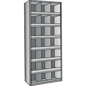 21 Bins Parts Bin Unit 36"W x 12"D x 87"H Gray Add-on