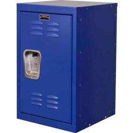 1-Tier 1 Door Kid Mini Locker, 15"W x 15"D x 24"H, Grand Slam Blue, Unassembled