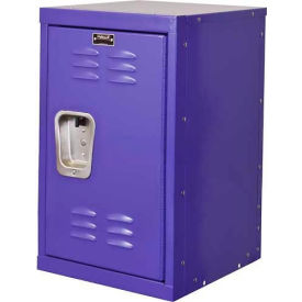 1-Tier 1 Door Kid Mini Locker, 15"W x 15"D x 24"H, Pep Rally Purple, Unassembled