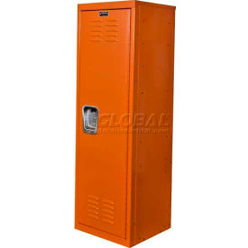 1-Tier 1 Door Kid Locker, 15"W x 15"D x 48"H, Hoop Orange, Unassembled