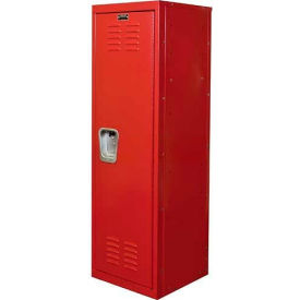 1-Tier 1 Door Kid Locker, 15"W x 15"D x 54"H, Relay Red, Unassembled