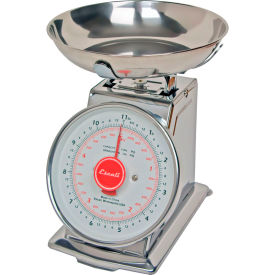 Escali Mercado Mechanical Dial Scale, 11lb x 1oz/5kg x 20g, Stainless Steel