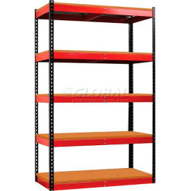 5 Shelf, Boltless Shelving, Particle Board Deck, 48"W x 24"D x 78"H