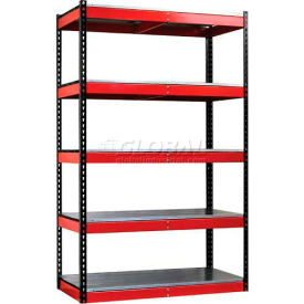 5 Shelf, Boltless Shelving, 48"W x 24"D x 78"H, EZ Deck