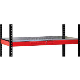 Hallowell Fort Knox Rivetwell Extra Level with EZ Deck, 36 x 24 x 3.375, Red, 1 Level