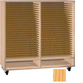 Ironwood Mfg. - 50 Open Folio Music Storage Cabinet - Oak Color