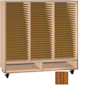 Open Folio Music Storage Cabinet - Oak