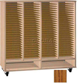 100 Open Folio Music Storage Cabinet - Oak
