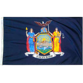 3X5 Ft. 100% Nylon New York State Flag