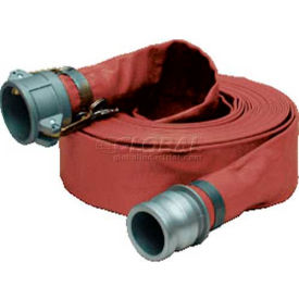 6" x 100' Medium Duty PVC Discharge Hose with C x E Aluminum Cam & Groove Fittings