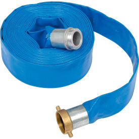 2" x 50' PVC Lay Flat Discharge Hose w/ M x F Aluminum Short Shanks
