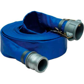 2" x 100' PVC Lay Flat Discharge Hose with C x E Aluminum Cam & Groove Fittings
